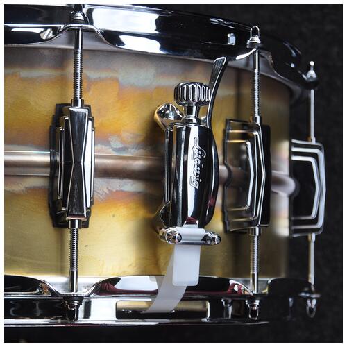 Image 2 - Ludwig LB464R 14″ x 6.5″ Raw Brass Phonic Snare Drum